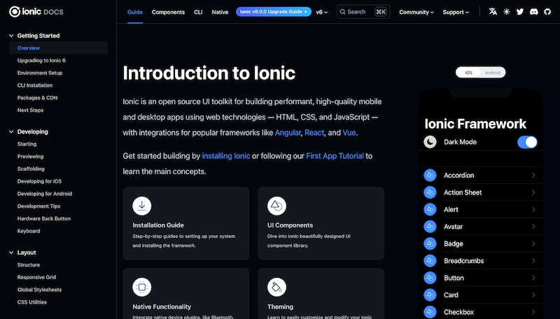 Ionic dark